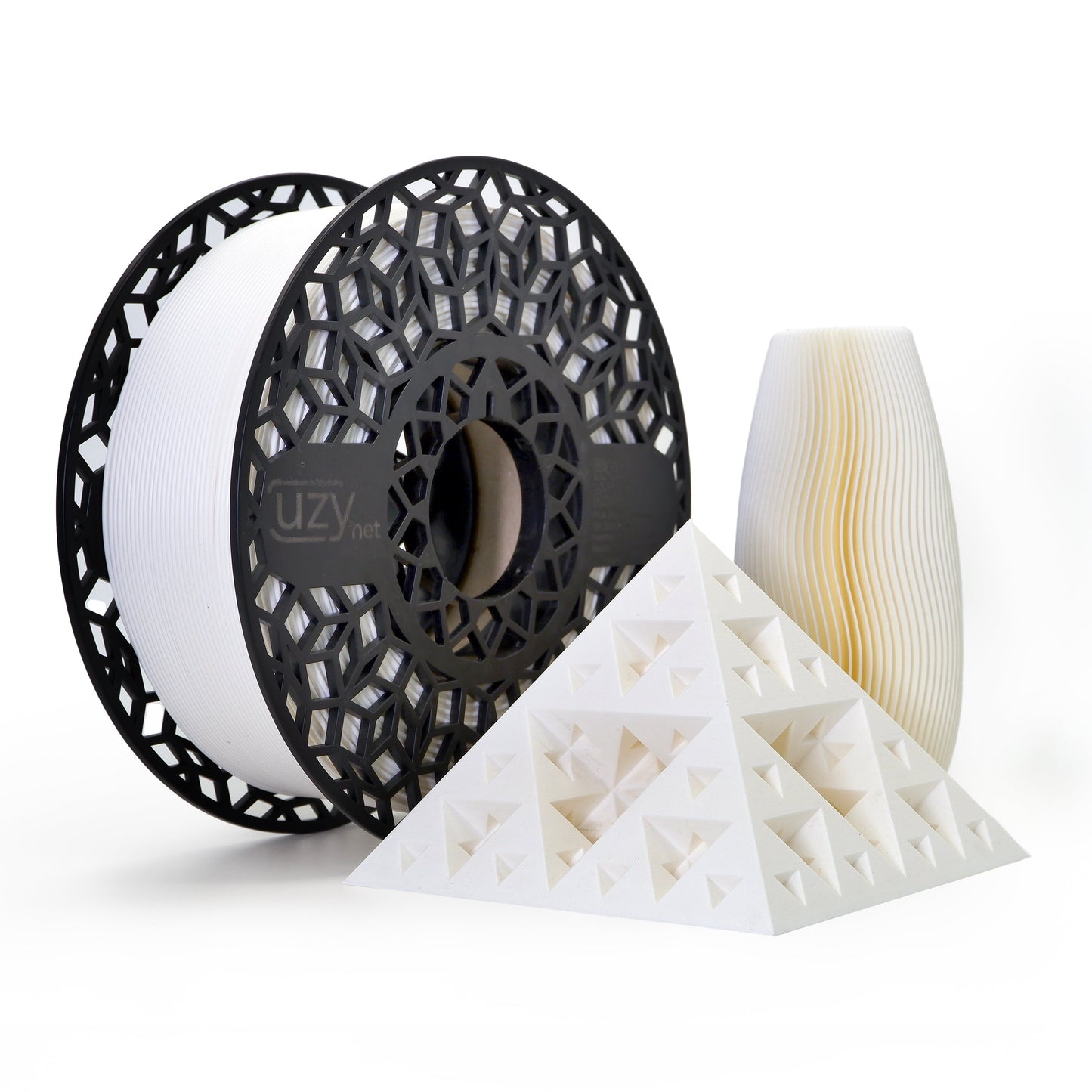 Uzy Premium PLA Filament 1.75mm ± 0.01mm Pure White 1Kg